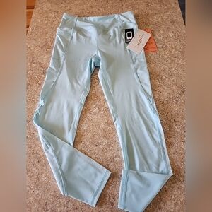 GOTTEX Yoga Pants ankle length legging M aqua heather NWT